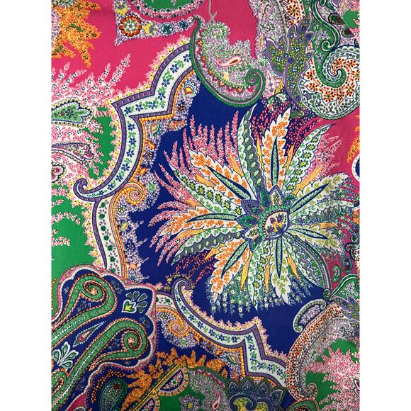 RLX  Ralph Lauren Sporty Athletic Golf Green Paisley Performance Wicking Top - Picture 7 of 9